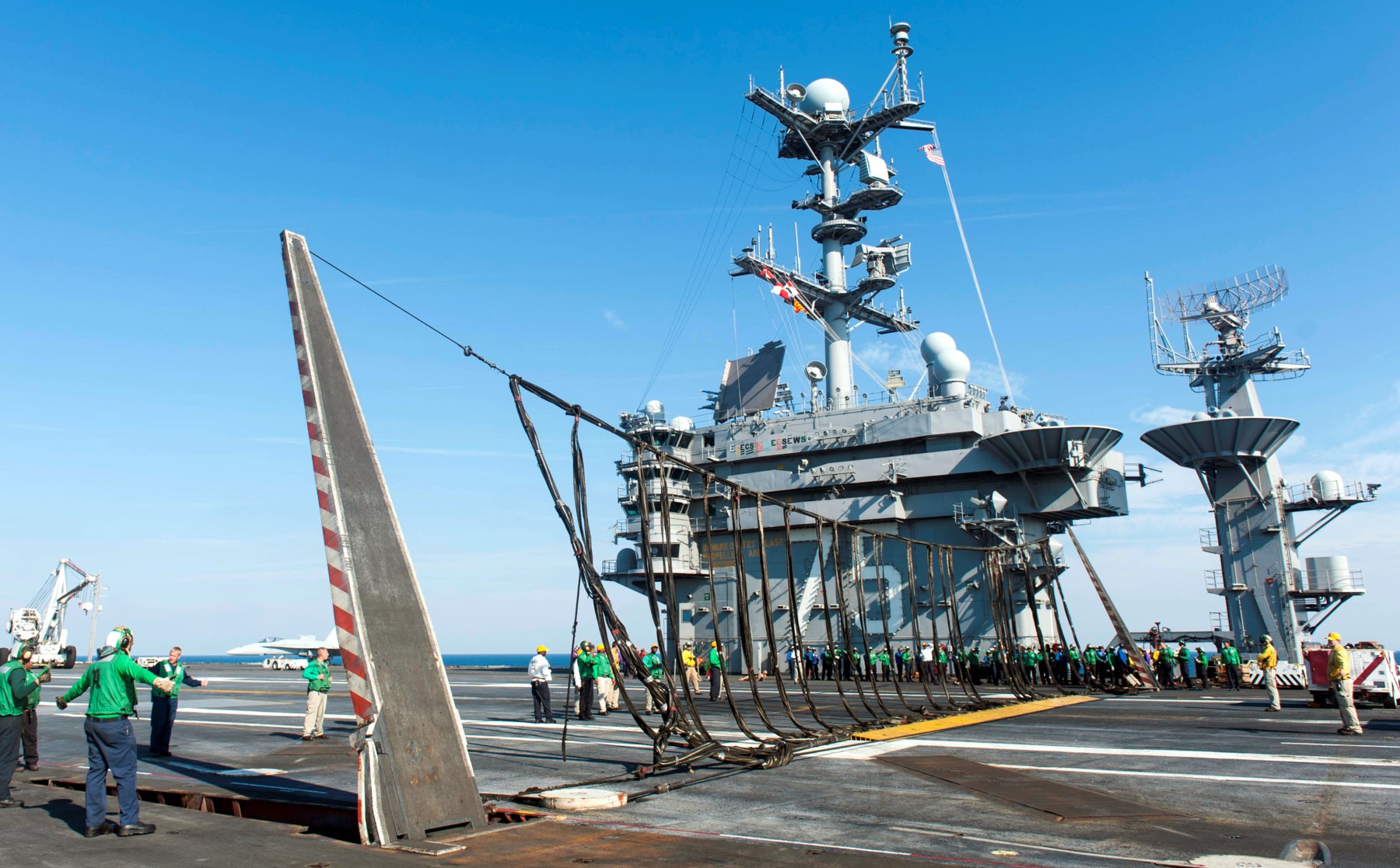 uss harry s. truman cvn-75 aircraft barricade drill 2014 38