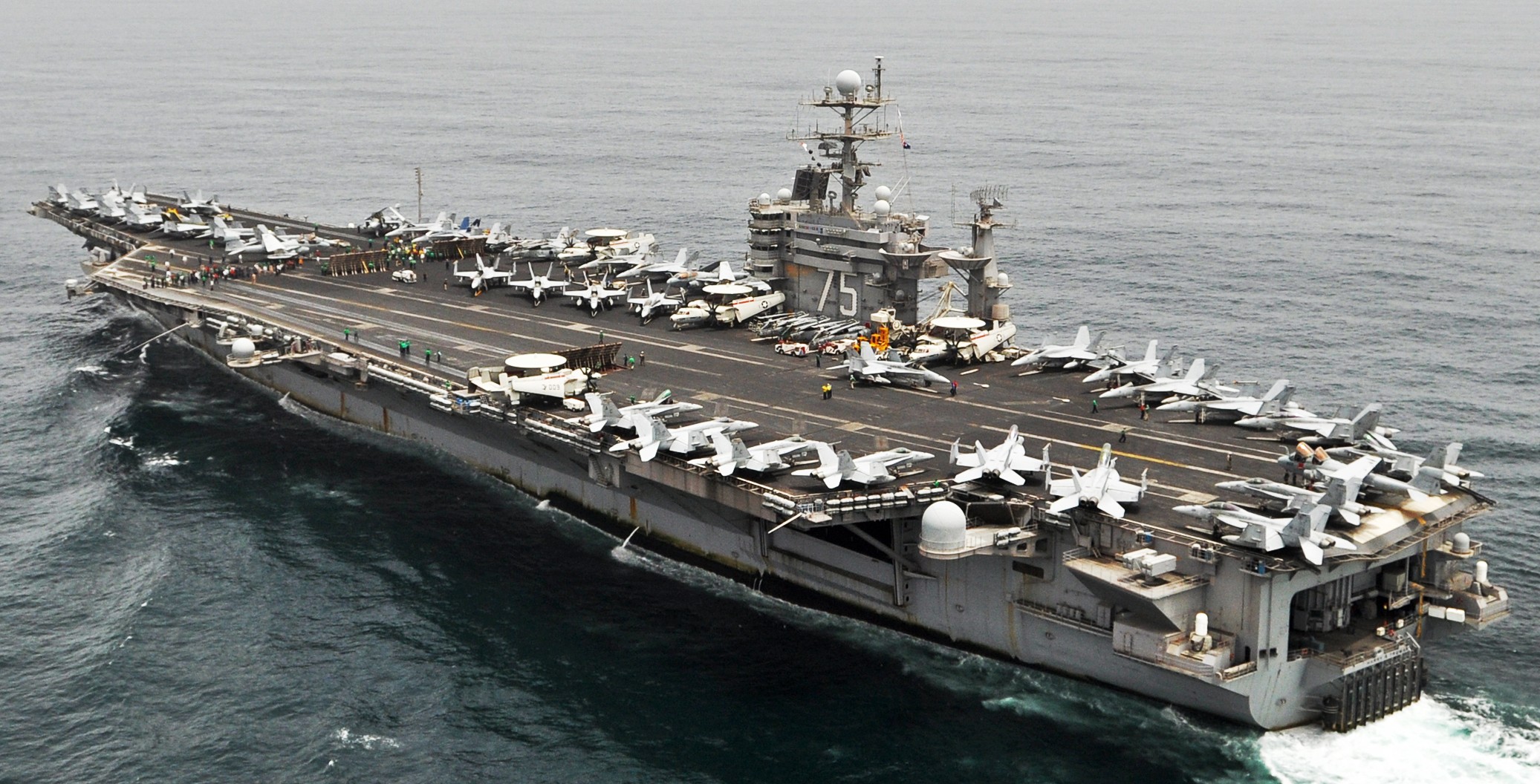 cvn-75 uss harry s. truman nimitz class aircraft carrier air wing cvw-3 5th fleet aor 89