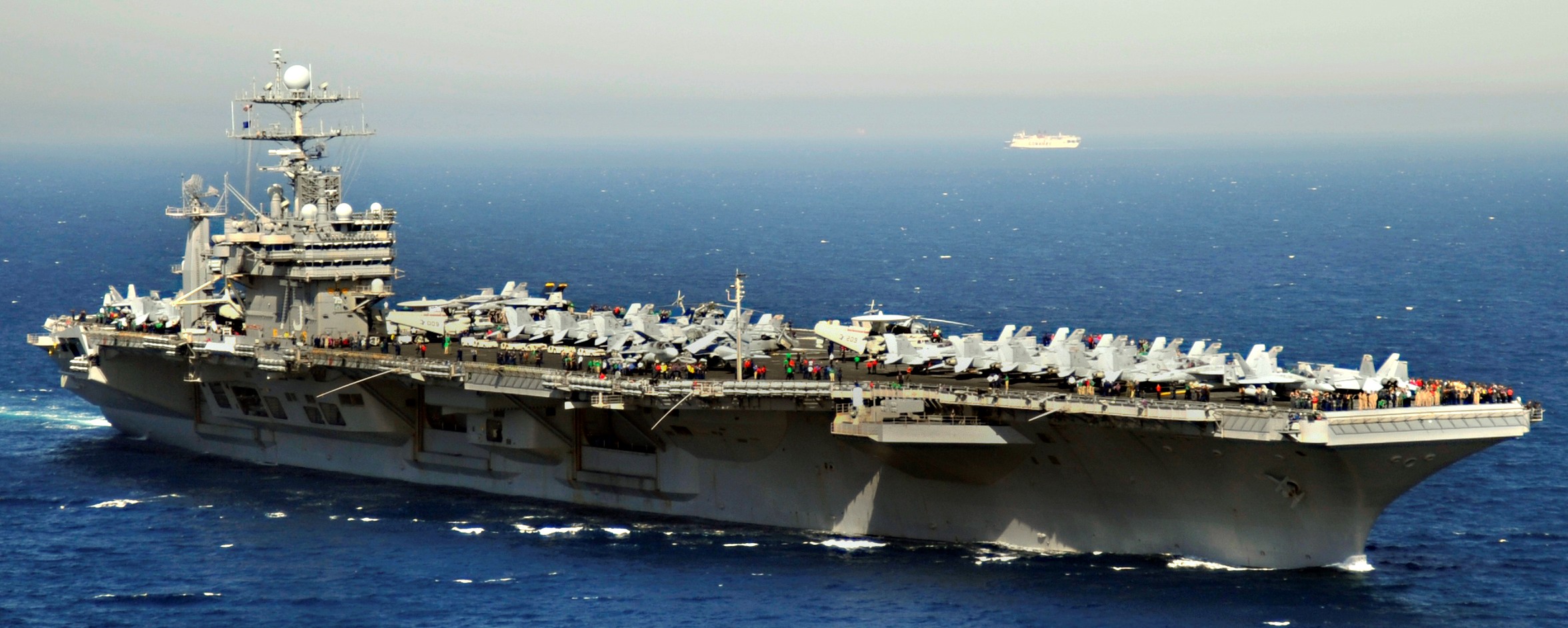 cvn-75 uss harry s. truman nimitz class aircraft carrier air wing cvw-3 strait of gibraltar 2010 94