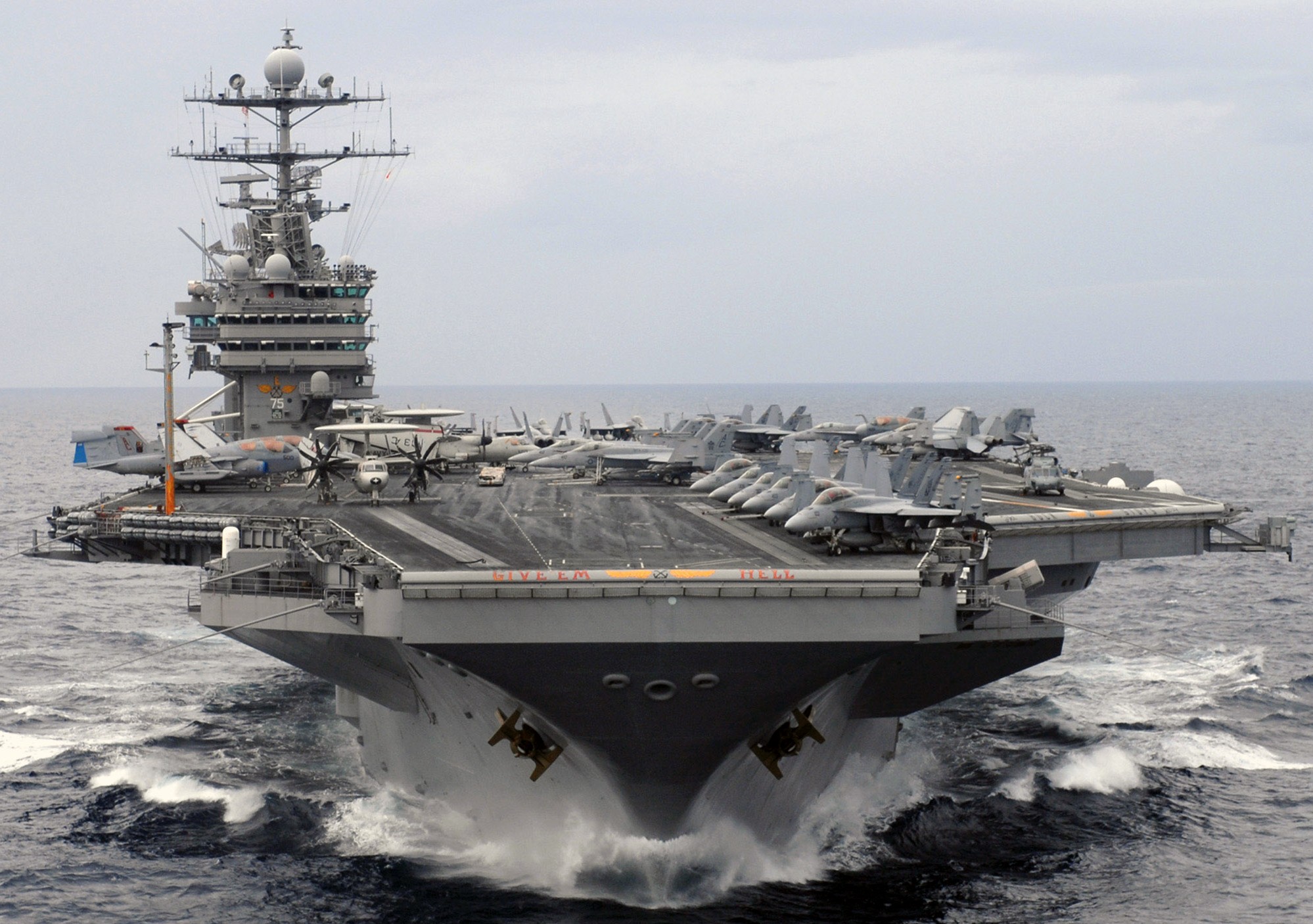 cvn-75 uss harry s. truman nimitz class aircraft carrier air wing cvw-3 132