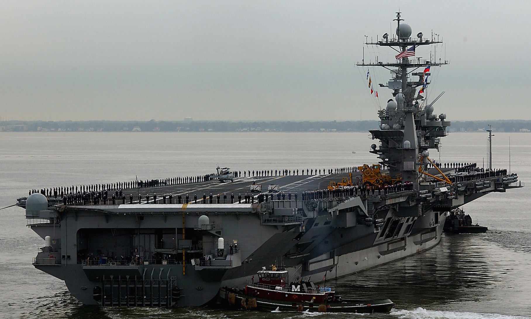 cvn-75 uss harry s. truman nimitz class aircraft carrier departing norfolk 2004 171