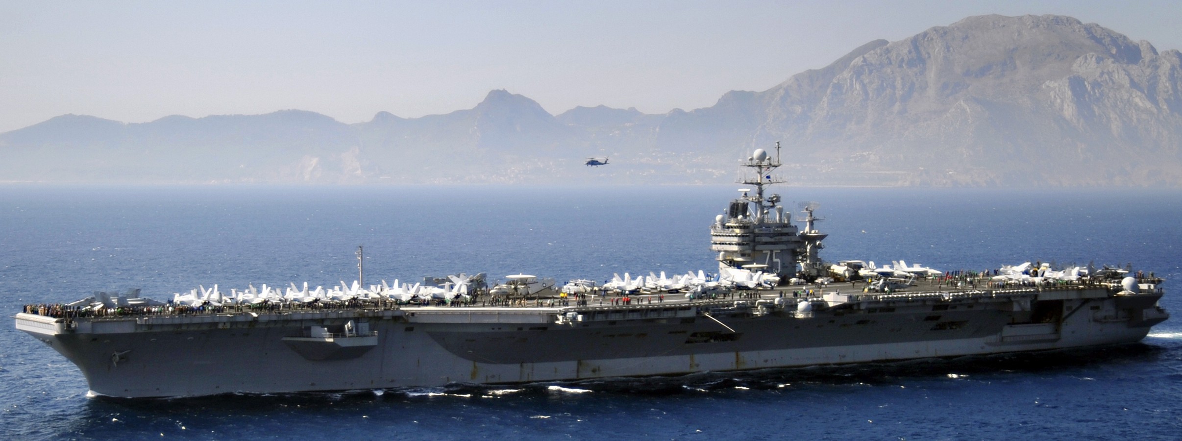 cvn-75 uss harry s. truman nimitz class aircraft carrier air wing cvw-3 strait of gibraltar 51