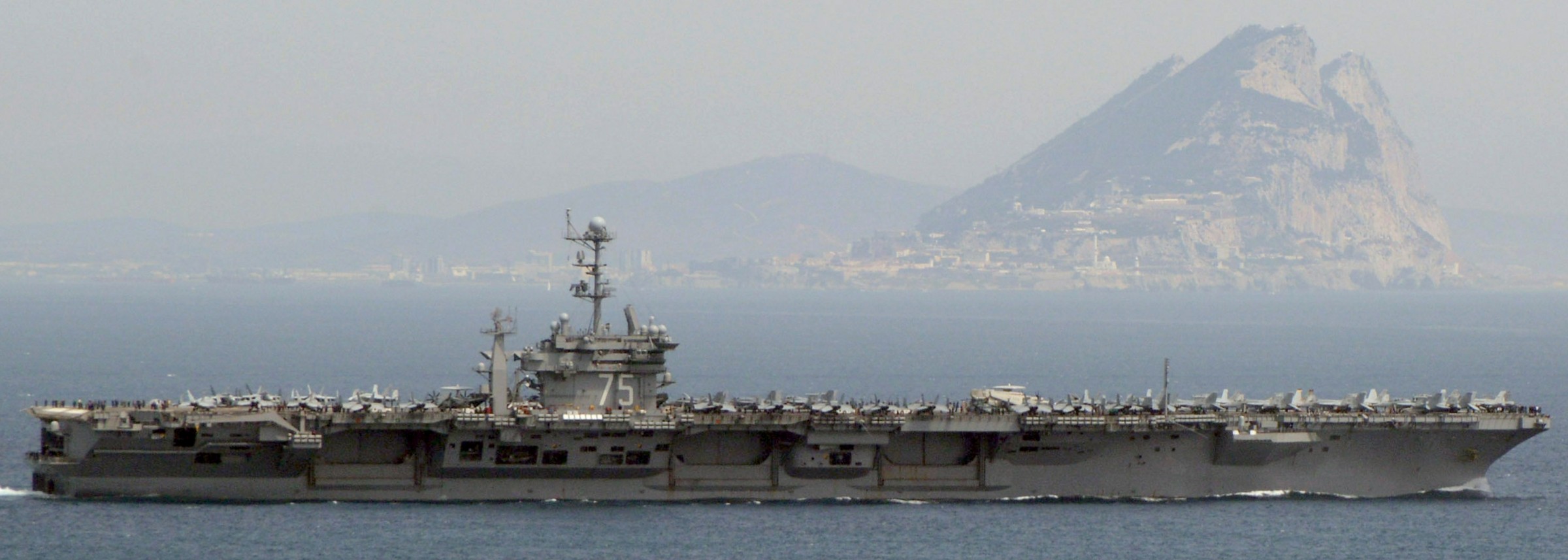 cvn-75 uss harry s. truman nimitz class aircraft carrier air wing cvw-3 gibraltar 56