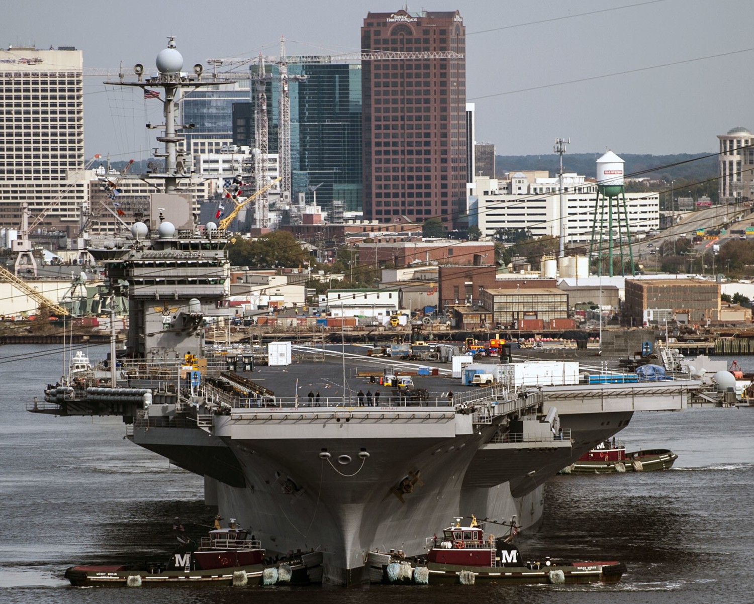 cvn-75 uss harry s. truman nimitz class aircraft carrier norfolk naval shipyard 60