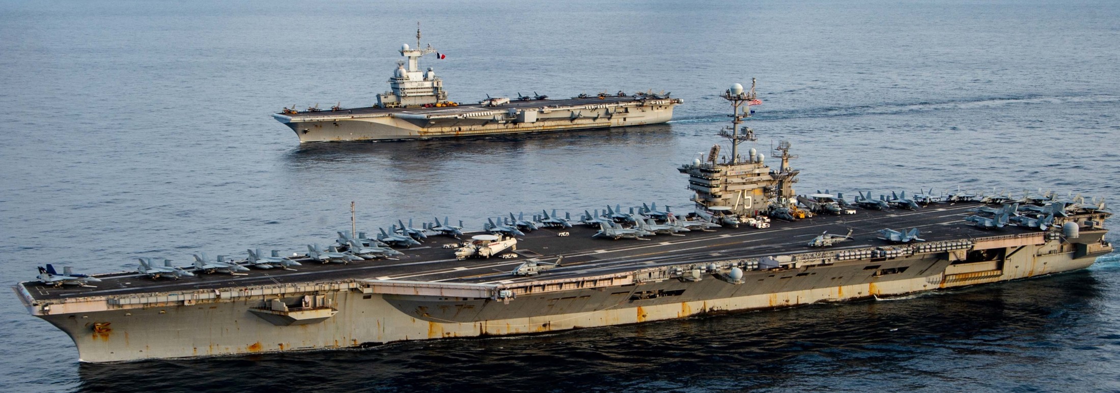 cvn-75 uss harry s. truman nimitz class aircraft carrier charles de gaulle r-91 111