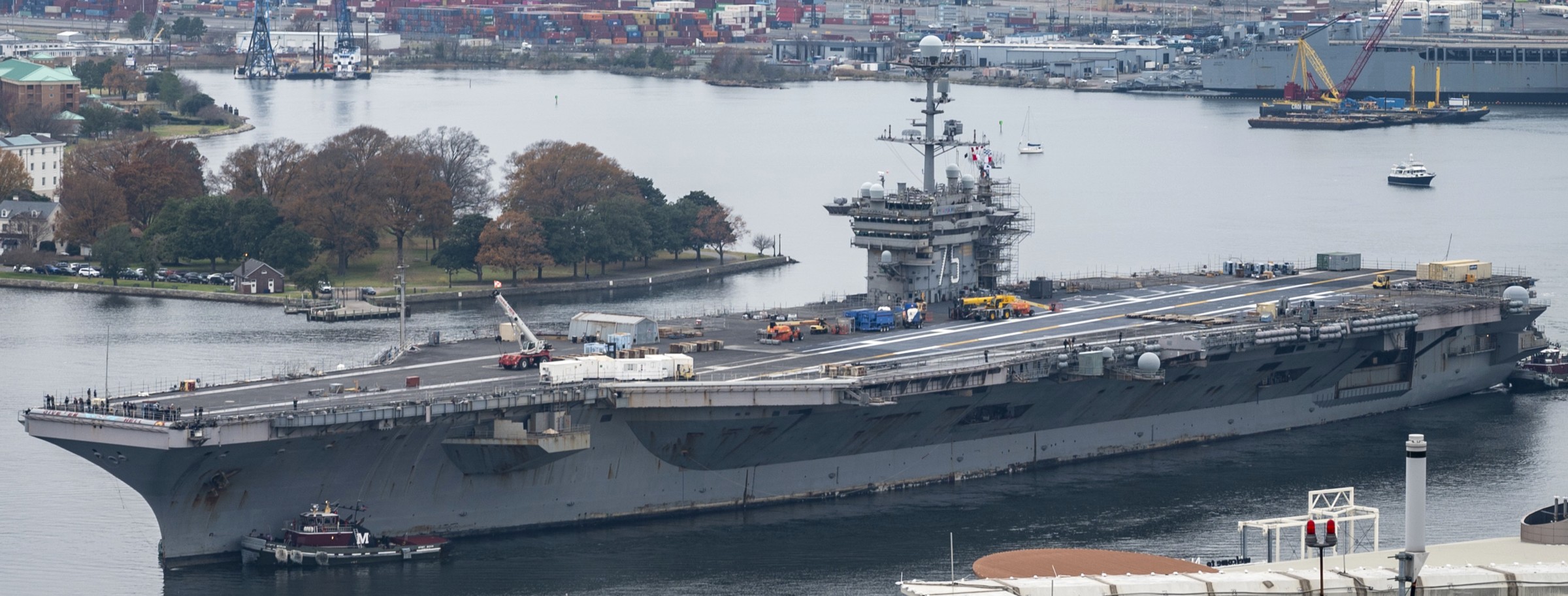 cvn-75 uss harry s. truman aircraft carrier norfolk naval shipyard planned incremental availability pia 2023 127