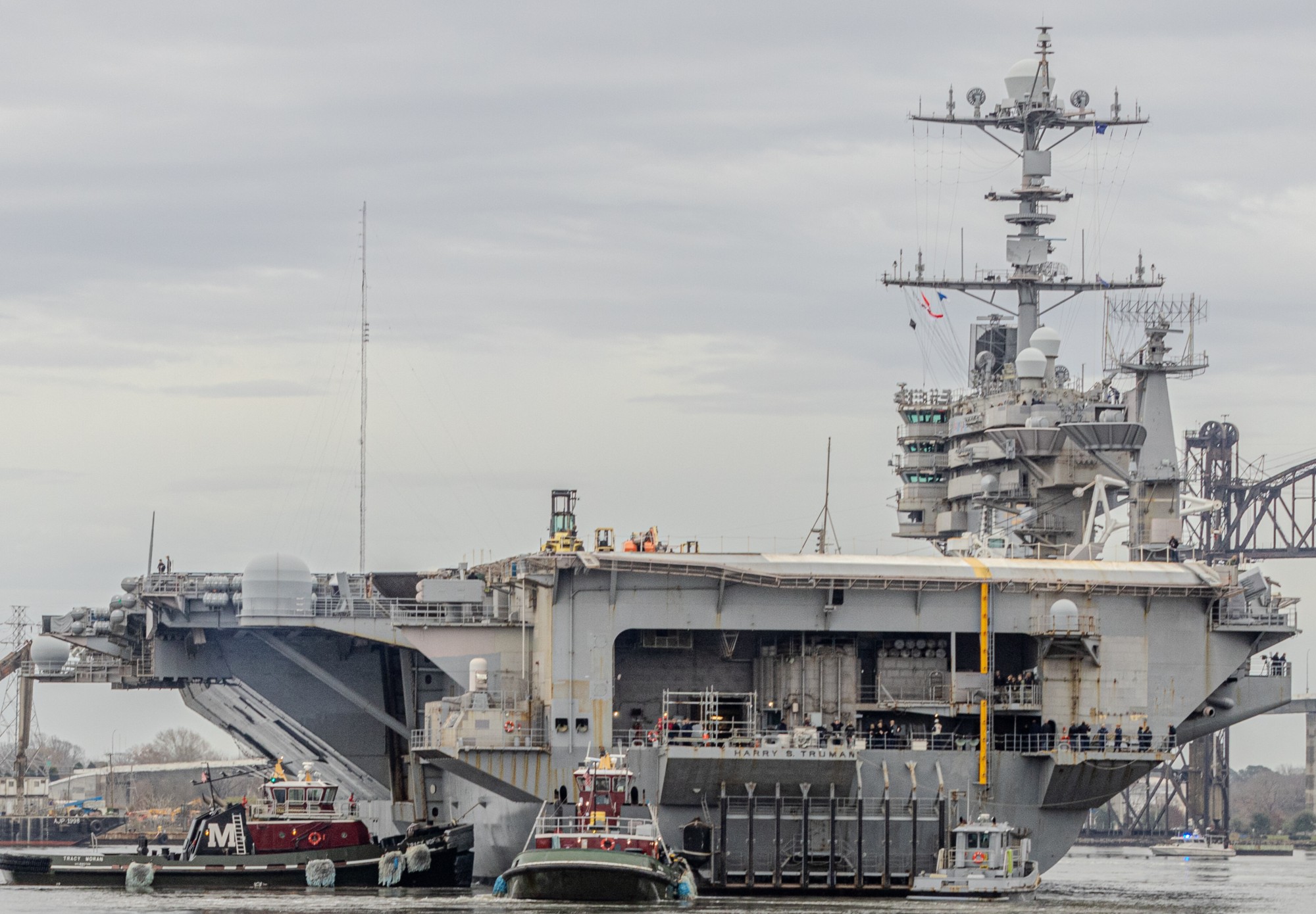 cvn-75 uss harry s. truman aircraft carrier norfolk naval shipyard planned incremental availability pia 2023 129