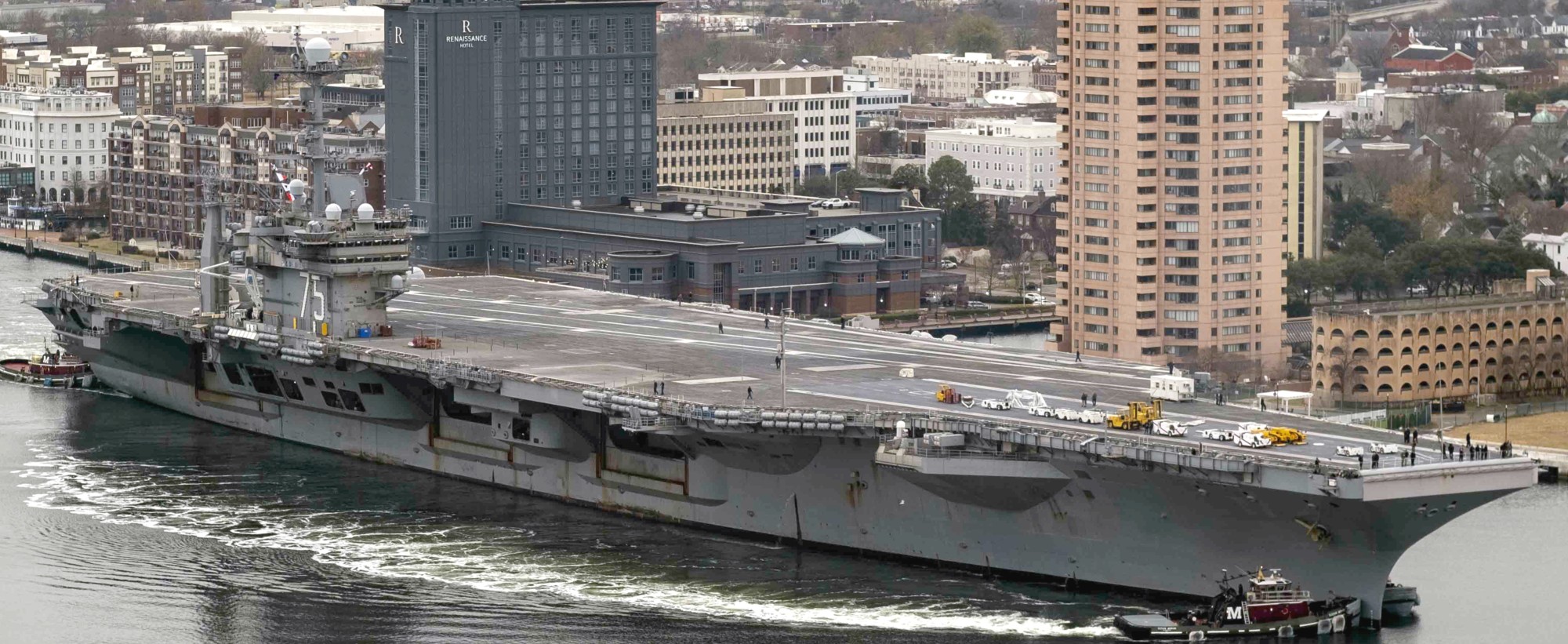 cvn-75 uss harry s. truman aircraft carrier returning naval station norfolk planned incremental availability pia 2023 130