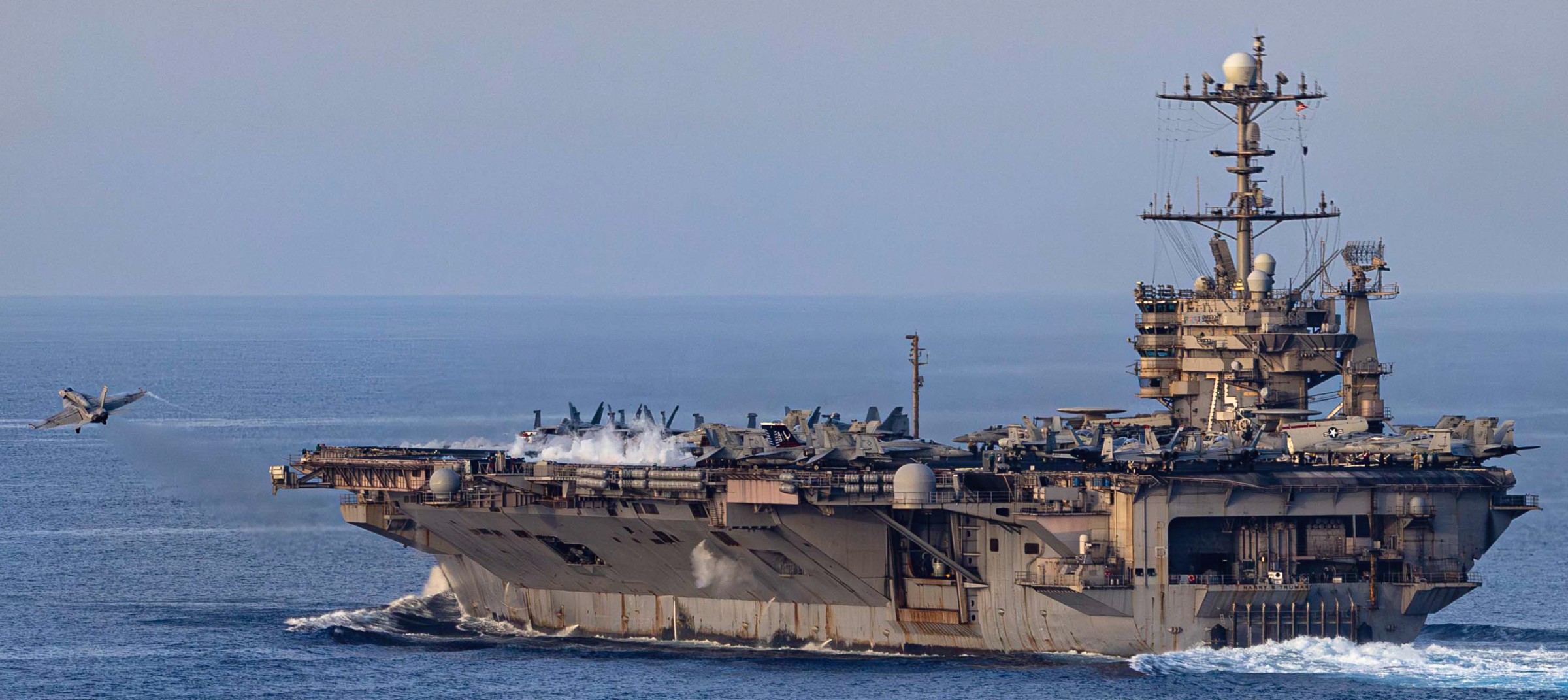 uss harry s. truman cvn-75 aircraft carrier air wing cvw-1 houthi red sea 155