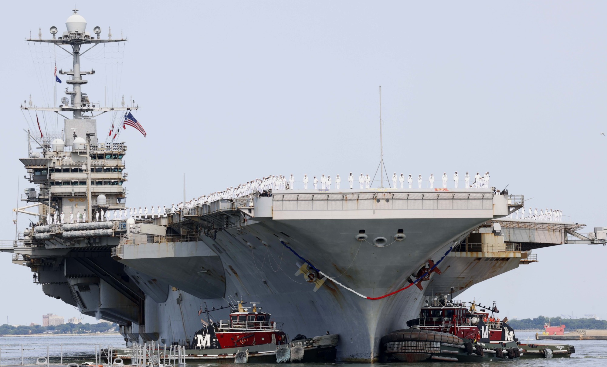 uss harry s. truman cvn-75 aircraft carrier returning norfolk naval station june 2025 161