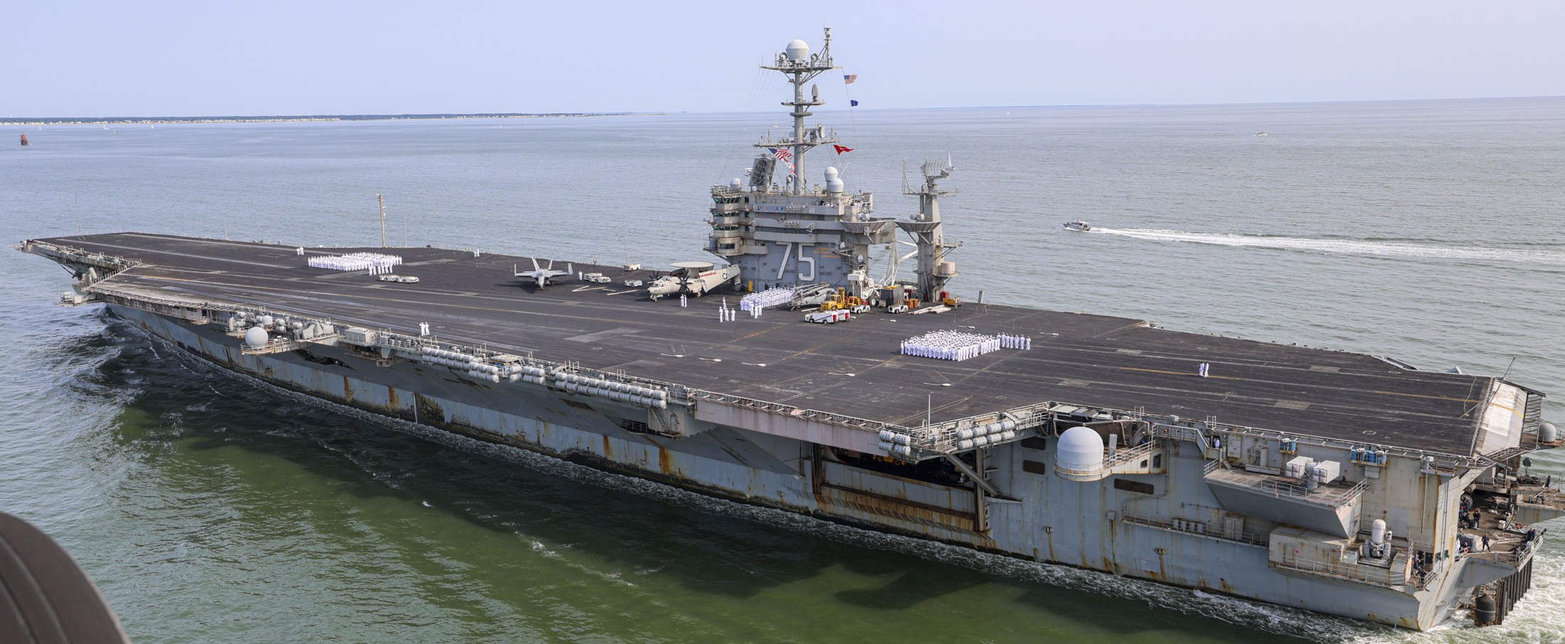 uss harry s. truman cvn-75 aircraft carrier returning norfolk virginia 2025 164