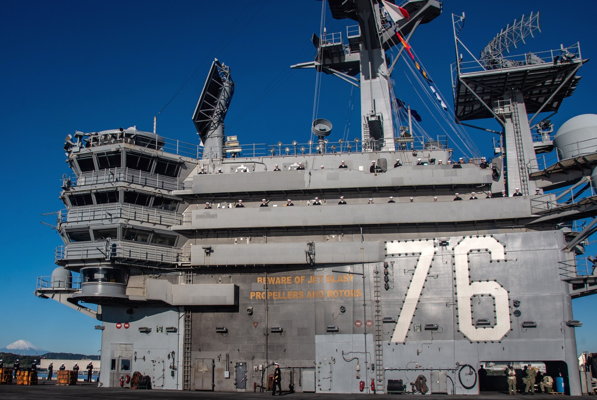 cvn-76 uss ronald reagan aircraft carrier us navy returning fleet activities yokosuka japan 2023 224