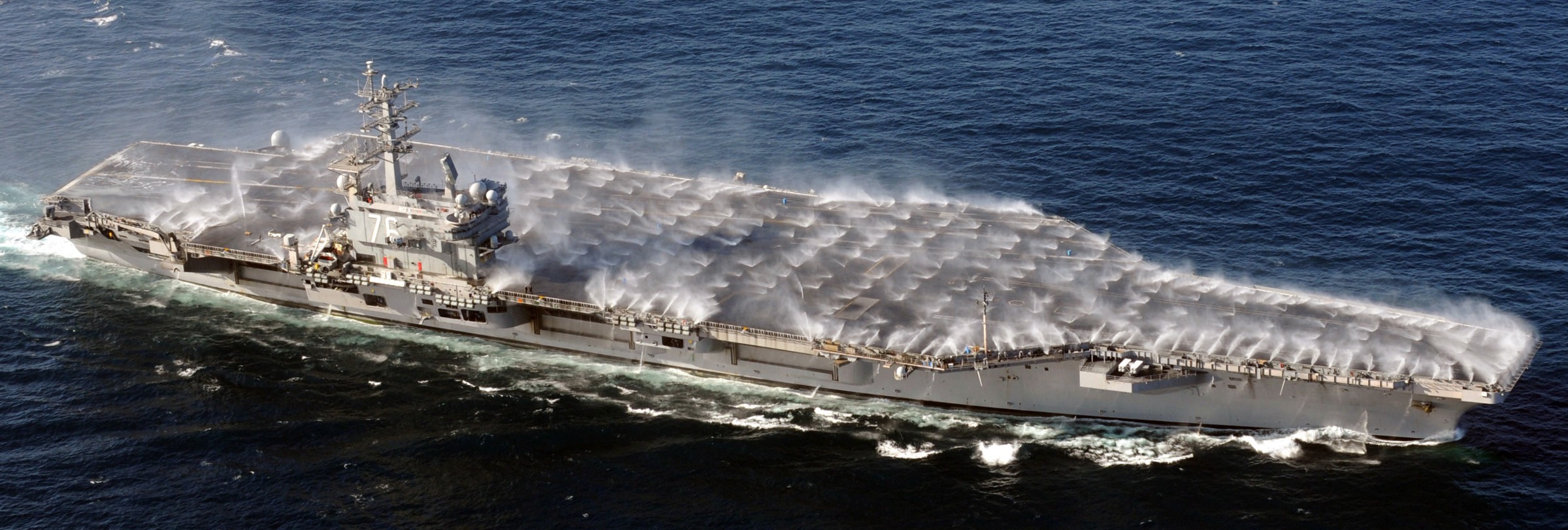 cvn-76 uss ronald reagan aircraft carrier countermeasure washdown sprinkler tests 2008 38