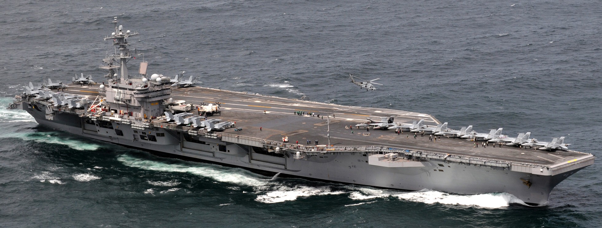 cvn-77 uss george h. w. bush nimitz class aircraft carrier air wing cvw-8 exercise saxon warrior 10