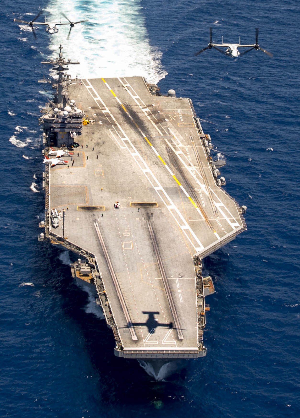 cvn-77 uss george h. w. bush aircraft carrier nimitz class us navy mv-22b osprey 62
