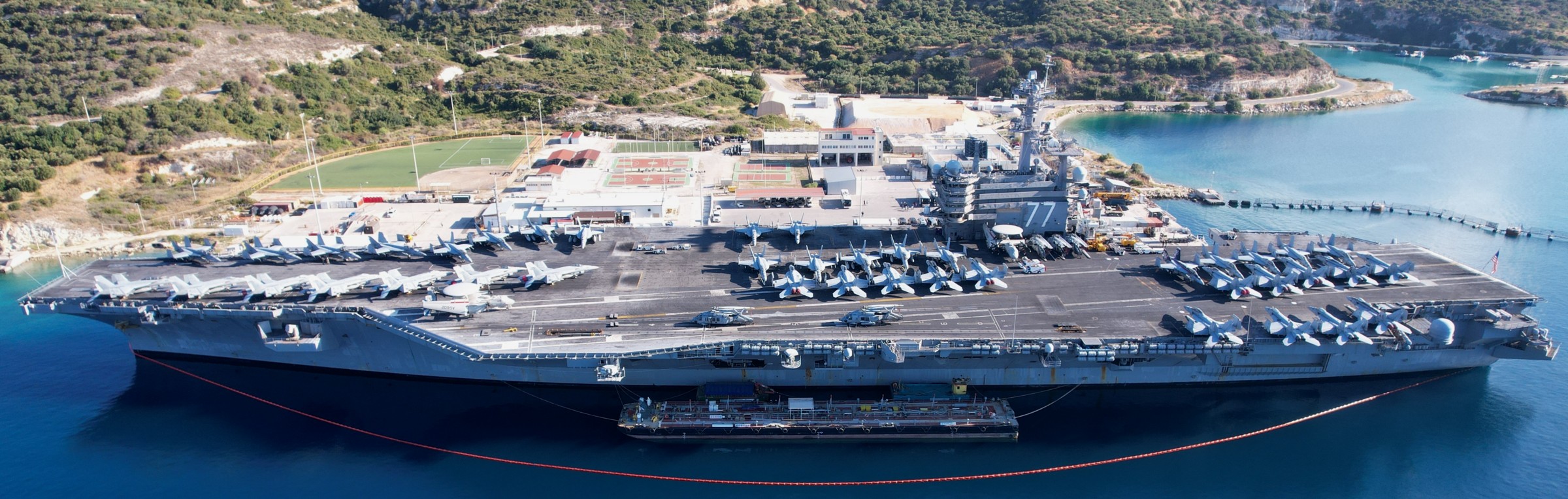 cvn-77 uss george h. w. bush nimitz class aircraft carrier air wing cvw-7 nsa souda bay greece 83