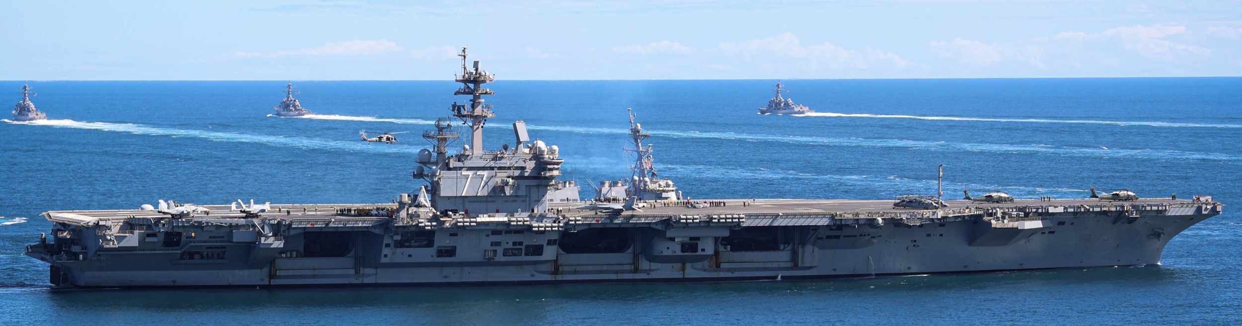 cvn-77 uss george h. w. bush titans of the sea presidential review navy 250 birthday 140