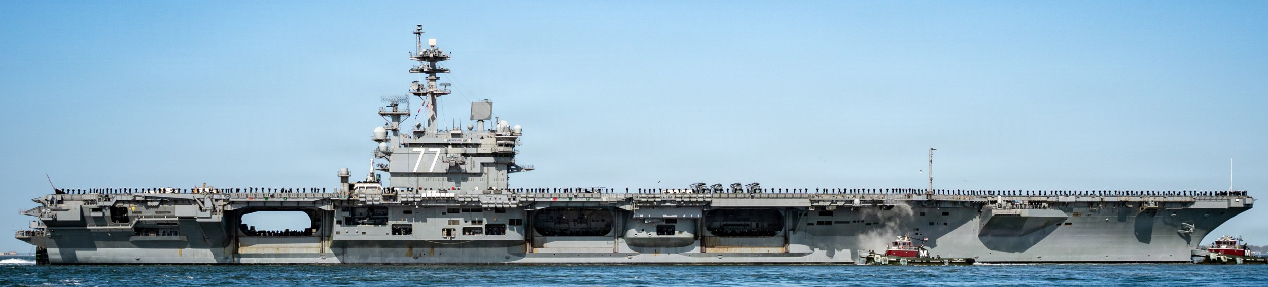uss george h. w. bush cvn-77 aircraft carrier air wing cvw-7 departing norfolk virginia march 31 2026