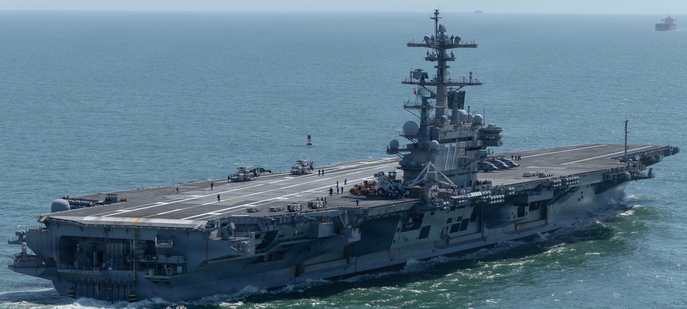 uss george h. w. bush cvn-77 aircraft carrier departing norfolk virginia 2026 146