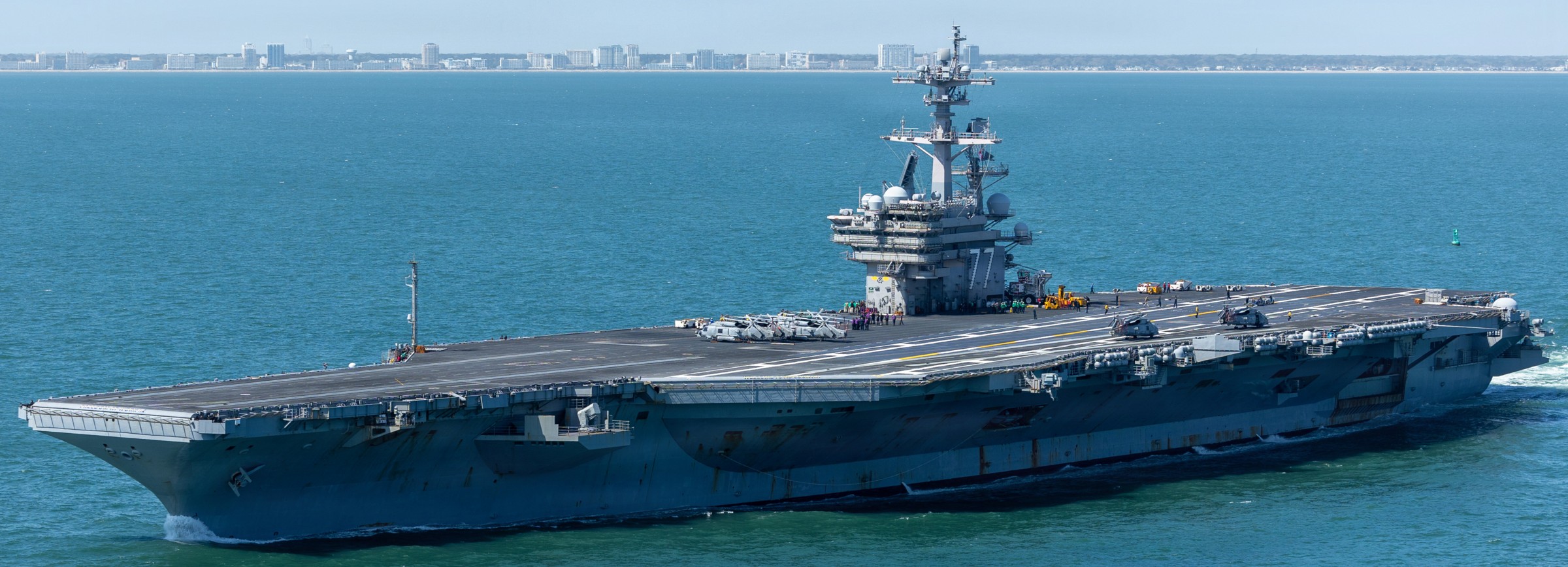 uss george h. w. bush cvn-77 aircraft carrier departing norfolk virginia 2026 147