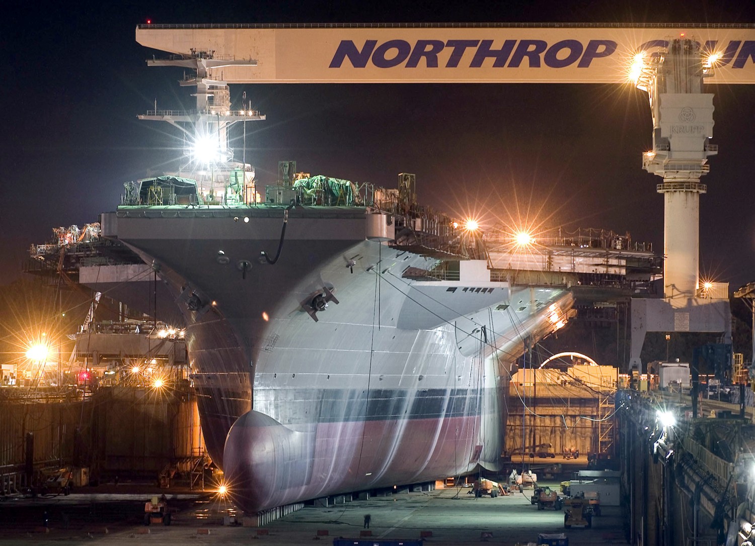 cvn-77 uss george h w bush aircraft carrier construction newport news shipbuilding 2006 81