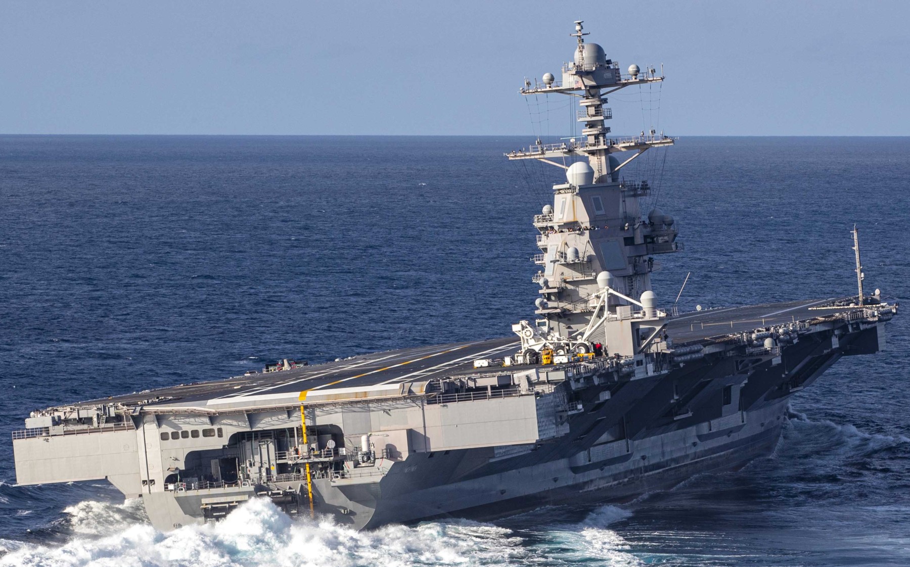 cvn-78 uss gerald r. ford class aircraft carrier us navy 14 high speed turns