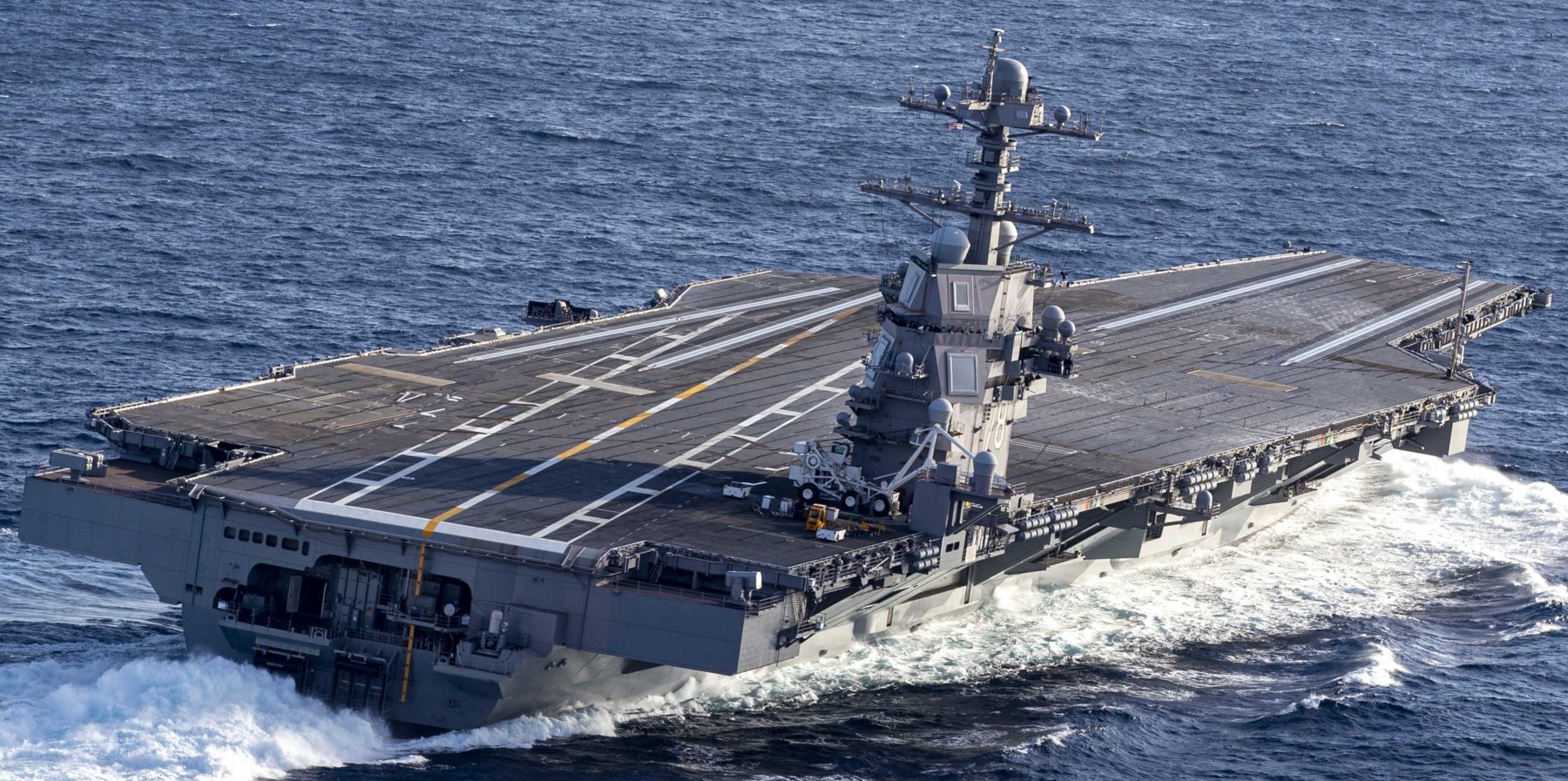 cvn-78 uss gerald r. ford class aircraft carrier us navy 16 high speed turns