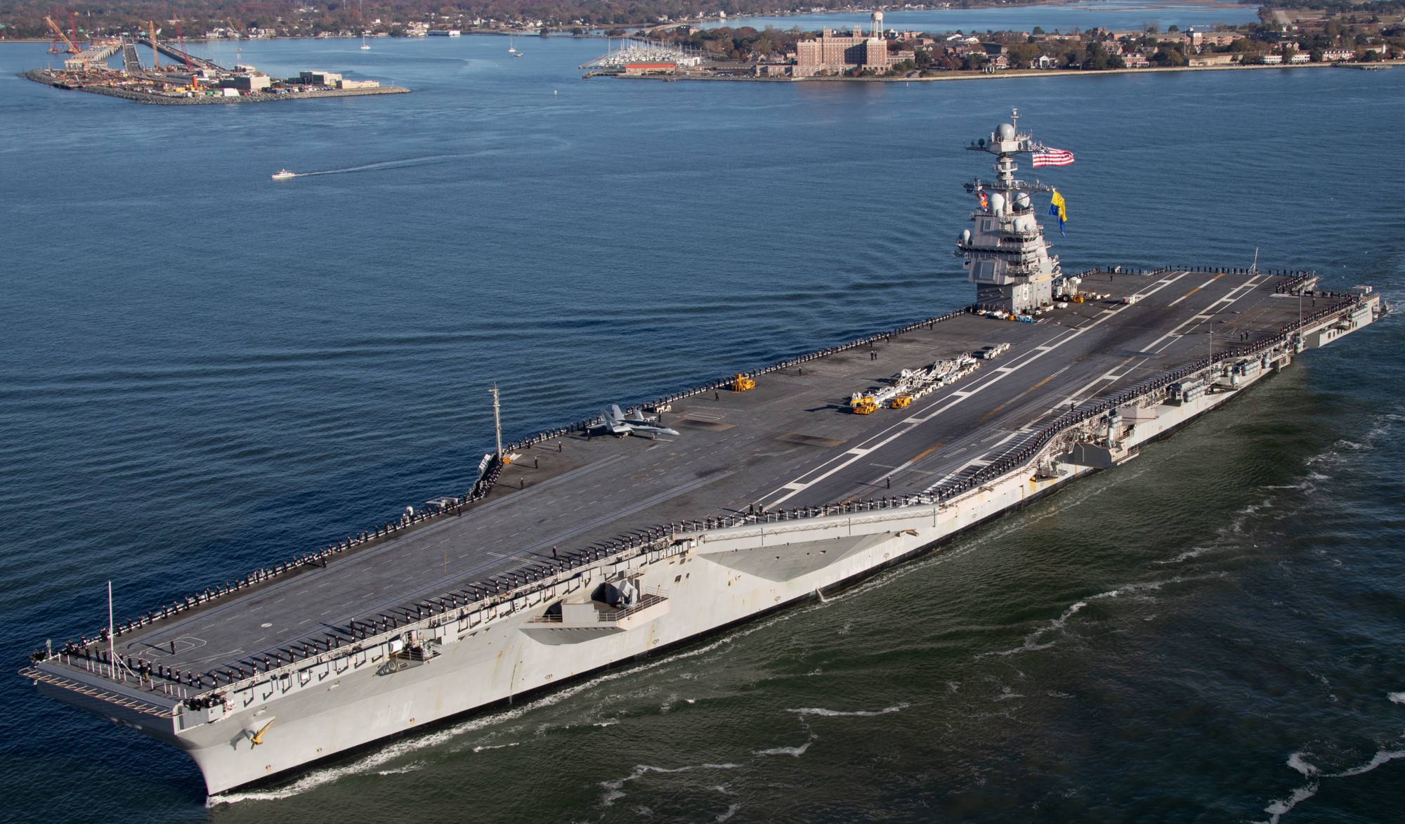 cvn-78 uss gerald r. ford aircraft carrier us navy returning naval station norfolk virginia november 2022 76