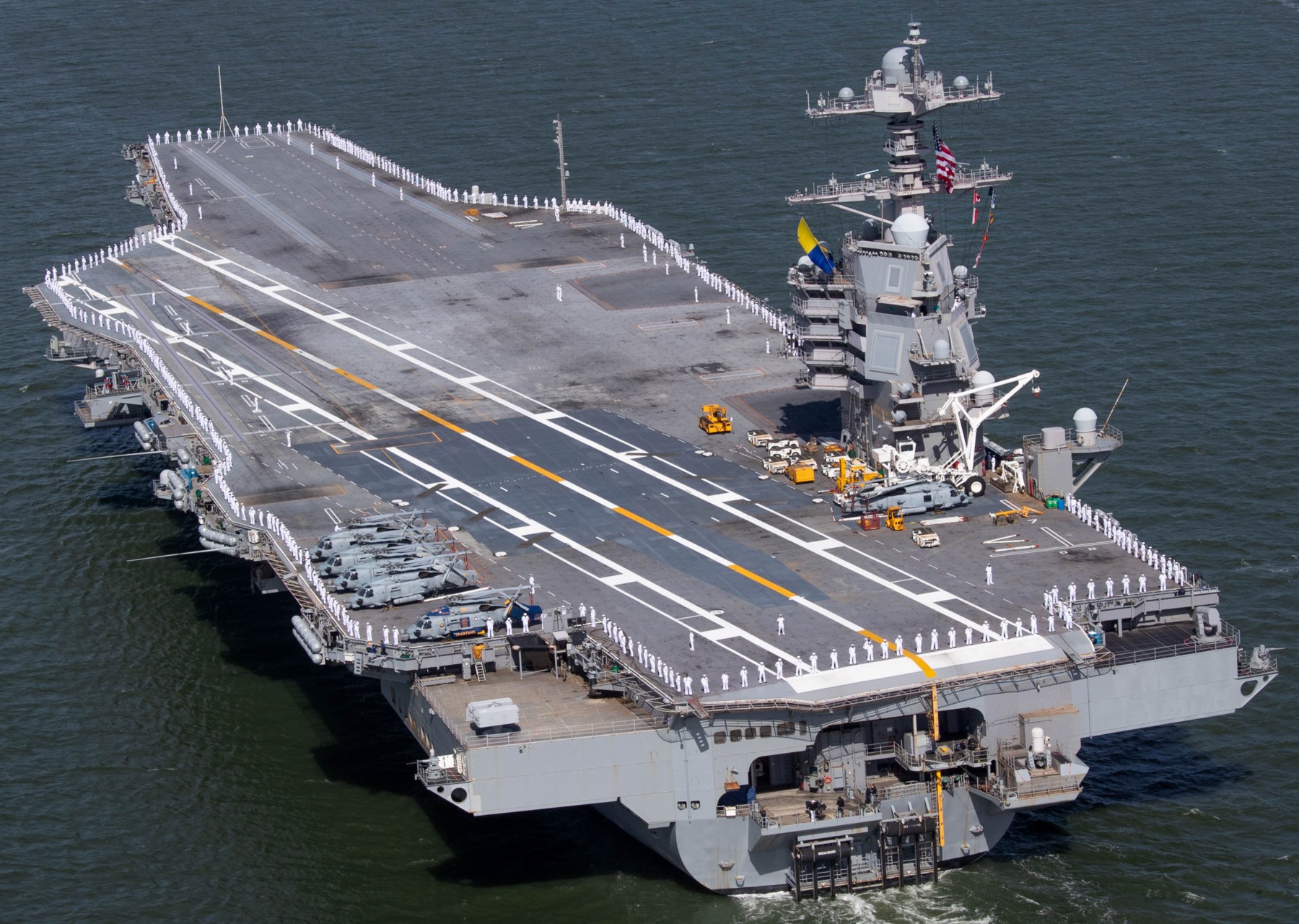 cvn-78 uss gerald r. ford aircraft carrier us navy departing naval station norfolk virginia 86
