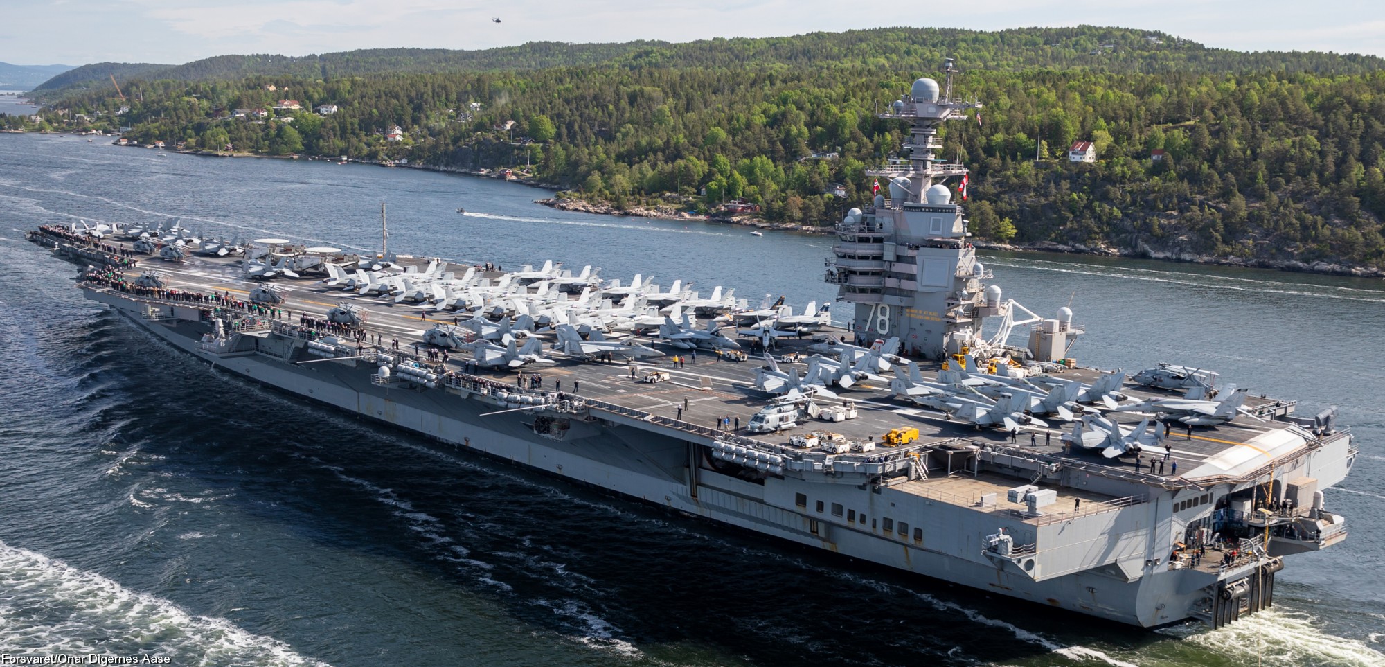 cvn-78 uss gerald r. ford aircraft carrier air wing cvw-8 us navy osloo norway nato 96