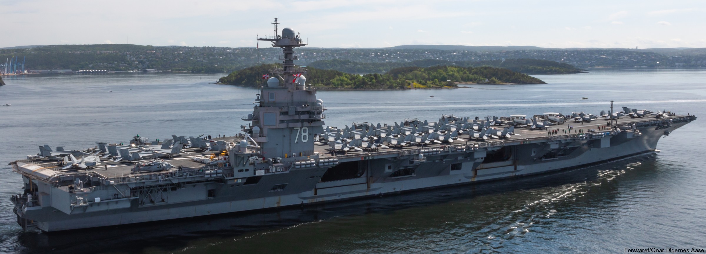 cvn-78 uss gerald r. ford aircraft carrier air wing cvw-8 us navy oslo norway 97