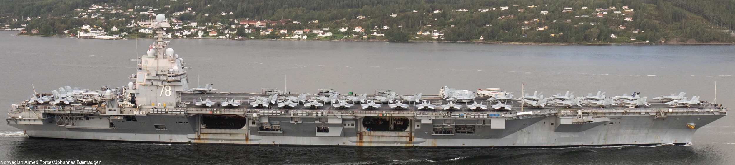 uss gerald r. ford cvn-78 aircraft carrier cvw-8 oslo norway 2025 160