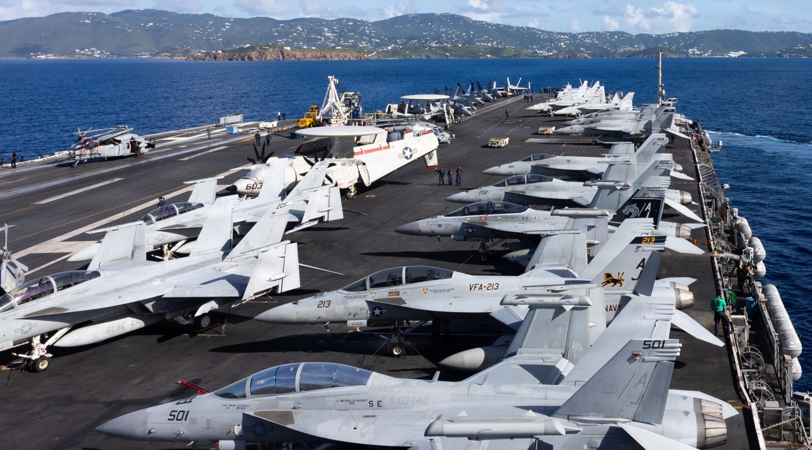 uss gerald r. ford cvn-78 aircraft carrier saint thomas us virgin islands 2025