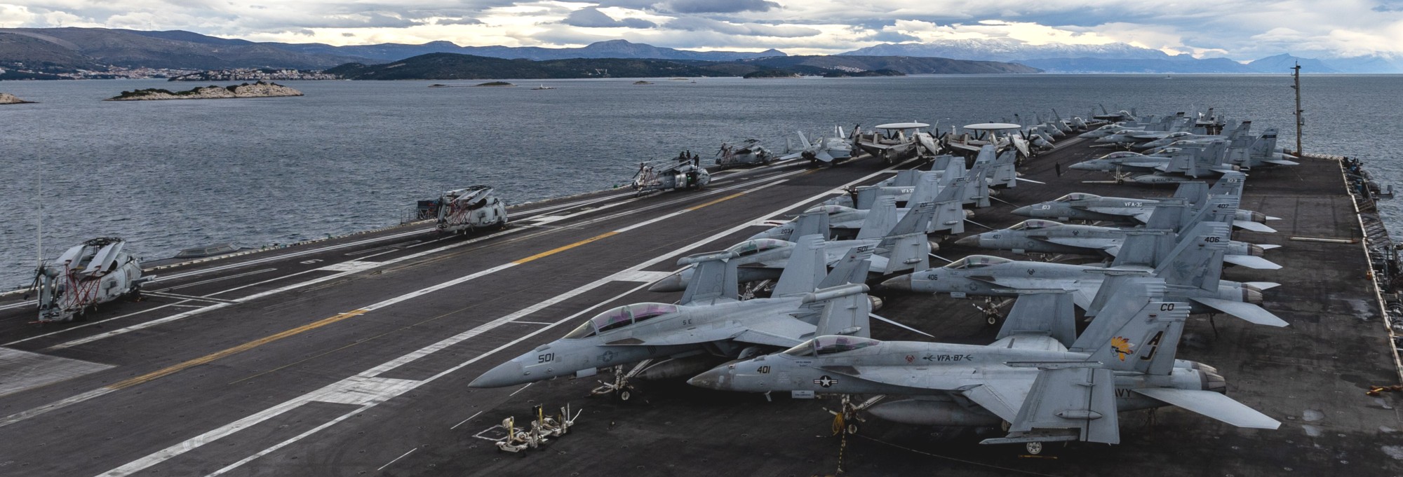 uss gerald r. ford cvn-78 aircraft carrier cvw-8 split croatia march 2026