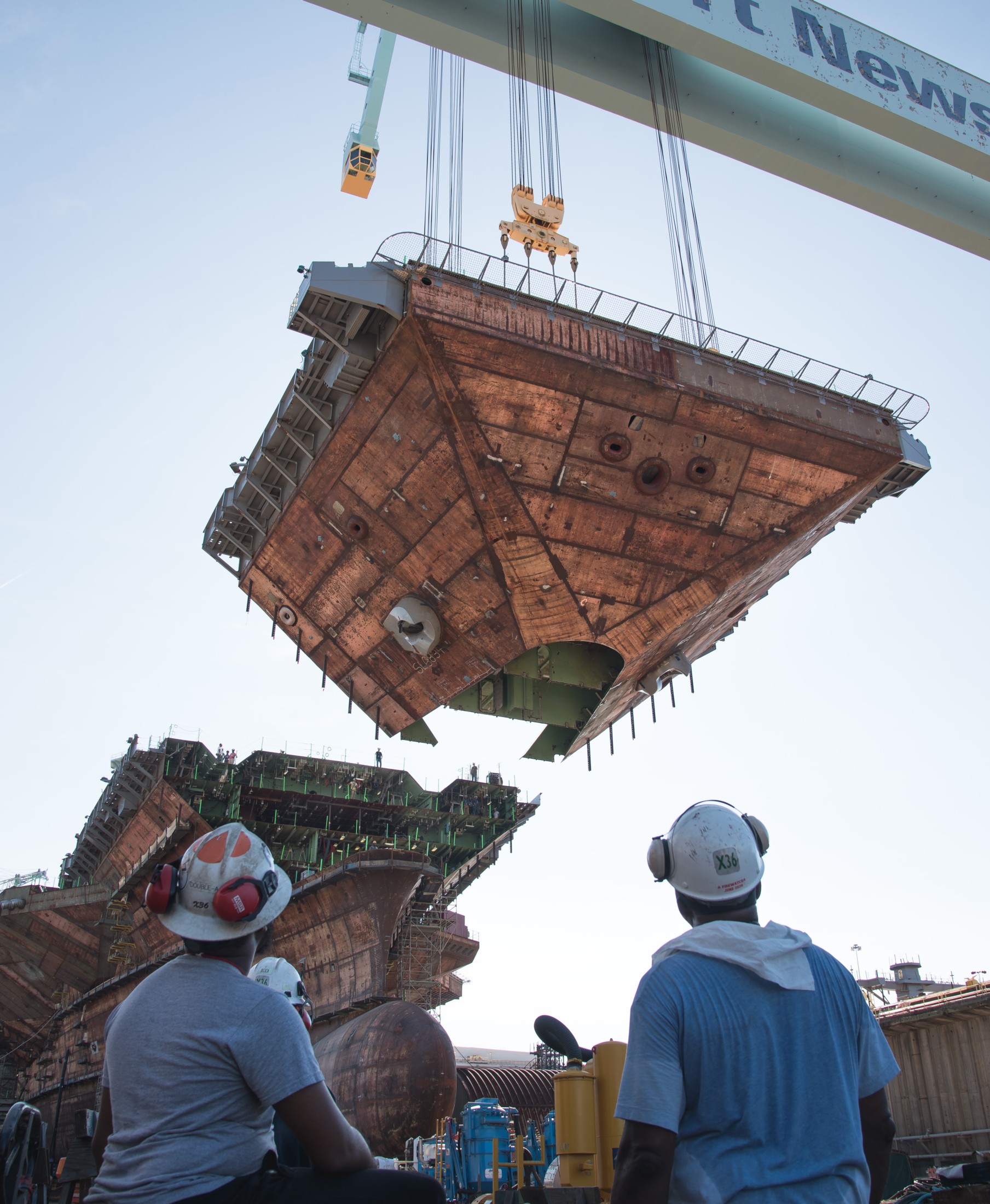 cvn-79 uss john f. kennedy ford class aircraft carrier us navy 02 construction newport news shipbuilding virginia