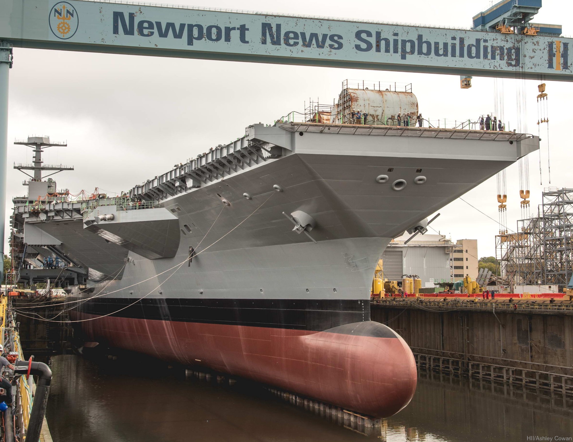 cvn-79 uss pcu john f. kennedy gerald ford class aircraft carrier us navy 24 flooding launching