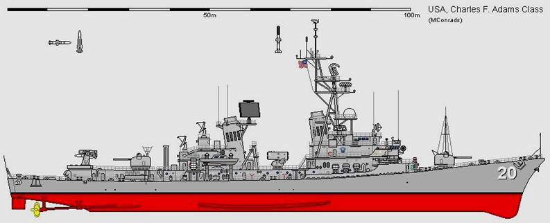 Charles F. Adams class guided missile destroyer DDG