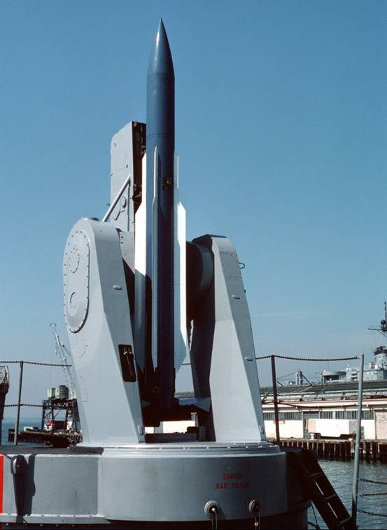 Mk-13 single-arm missile launcher aboard USS Richard E. Byrd DDG-23