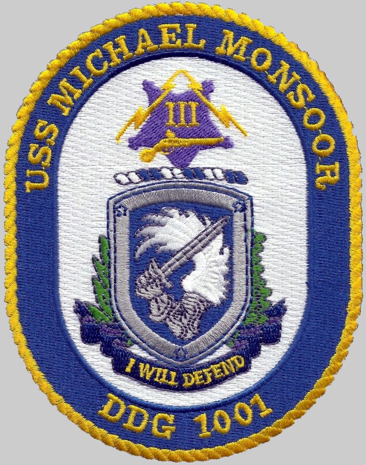 ddg-1001 uss michael monsoor patch crest insignia badge destroyer navy 02p