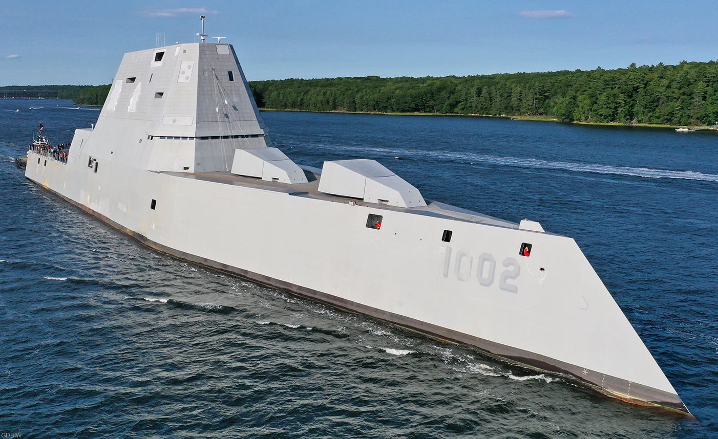 ddg-1002 uss lyndon b. johnson zumwalt class guided missile destroyer general dynamics bath iron works maine 07x