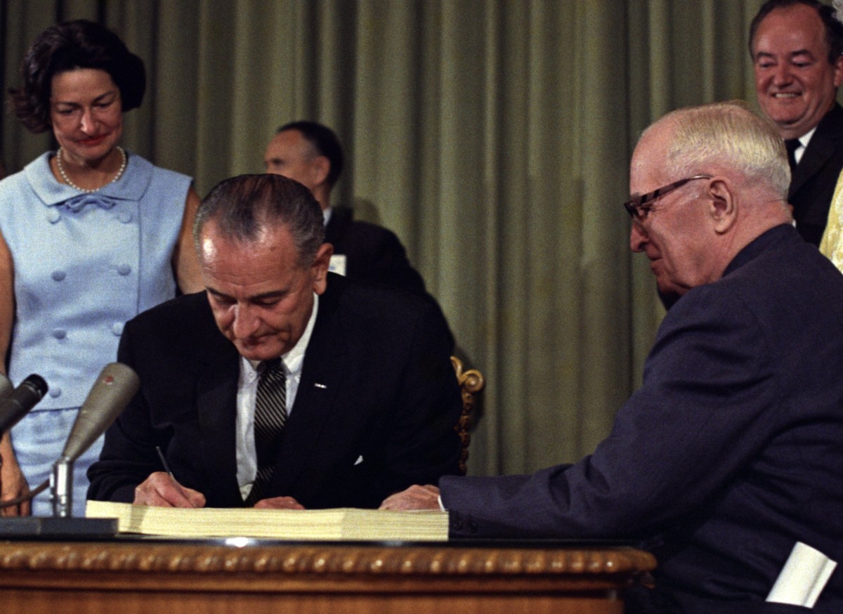 lyndon b. johnson 10 harry s. truman medicare bill