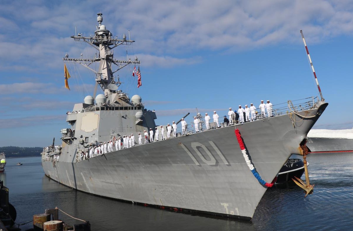 ddg-101 uss gridley arleigh burke class guided missile destroyer aegis us navy naval station everett washington 87
