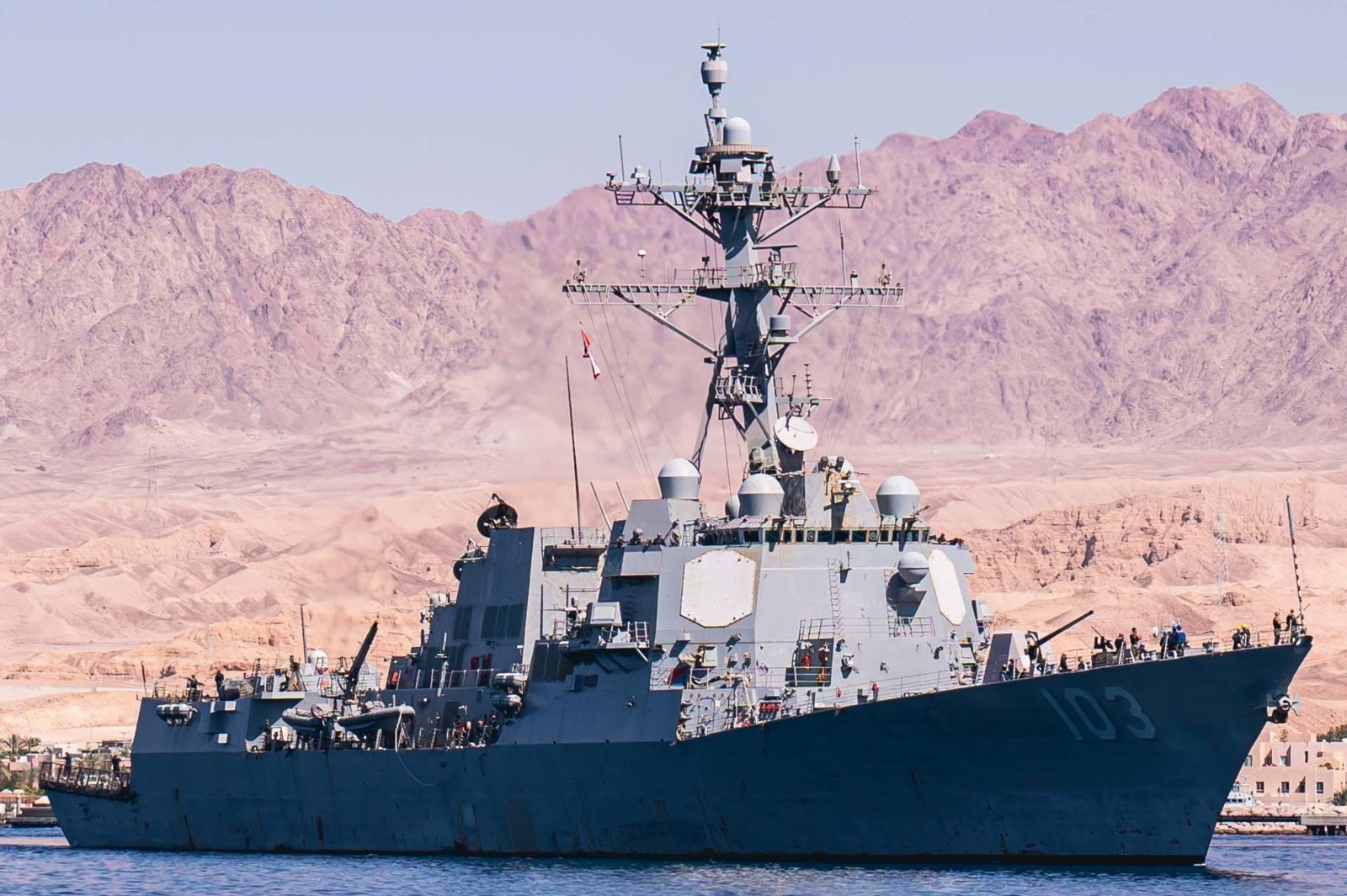 ddg-103 uss truxtun arleigh burke class guided missile destroyer aegis us navy aqaba jordan 2023 98