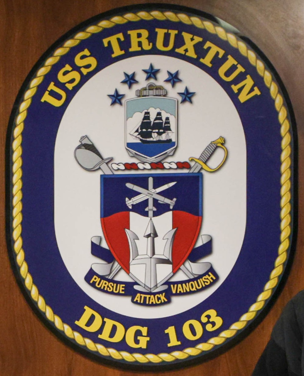 ddg-103 uss truxtun crest insignia patch arleigh burke class guided missile destroyer aegis us navy 03c