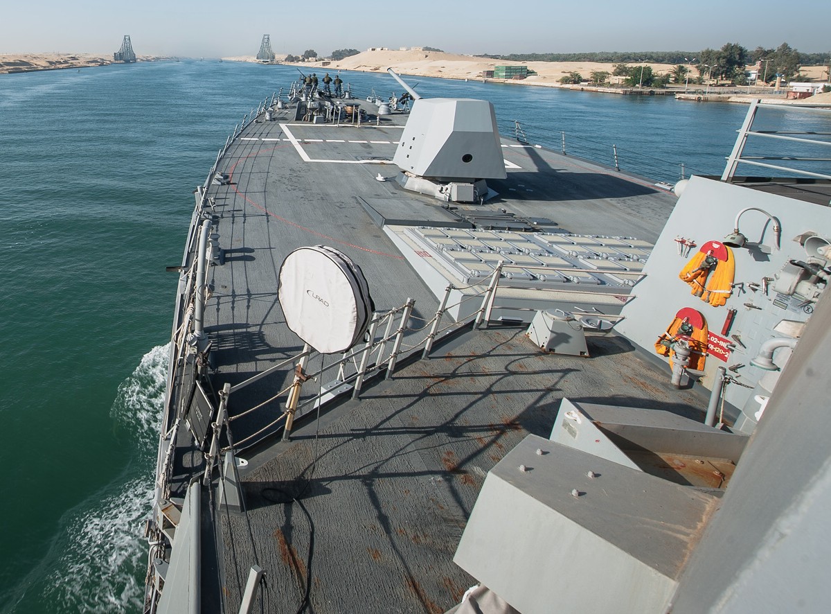 ddg-106 uss stockdale arleigh burke class guided missile destroyer aegis us navy suez canal 77