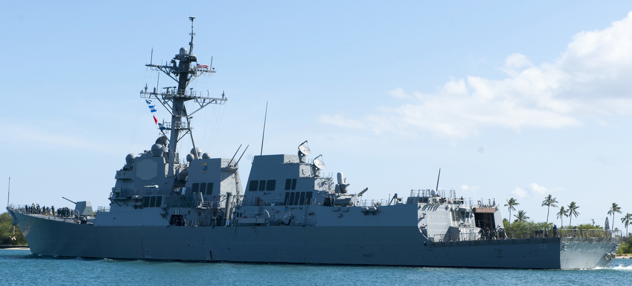 ddg-106 uss stockdale arleigh burke class guided missile destroyer aegis us navy joint base pearl harbor hickam hawaii 94