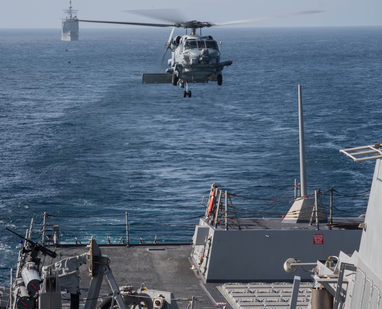 ddg-106 uss stockdale arleigh burke class guided missile destroyer aegis us navy helicopter 106
