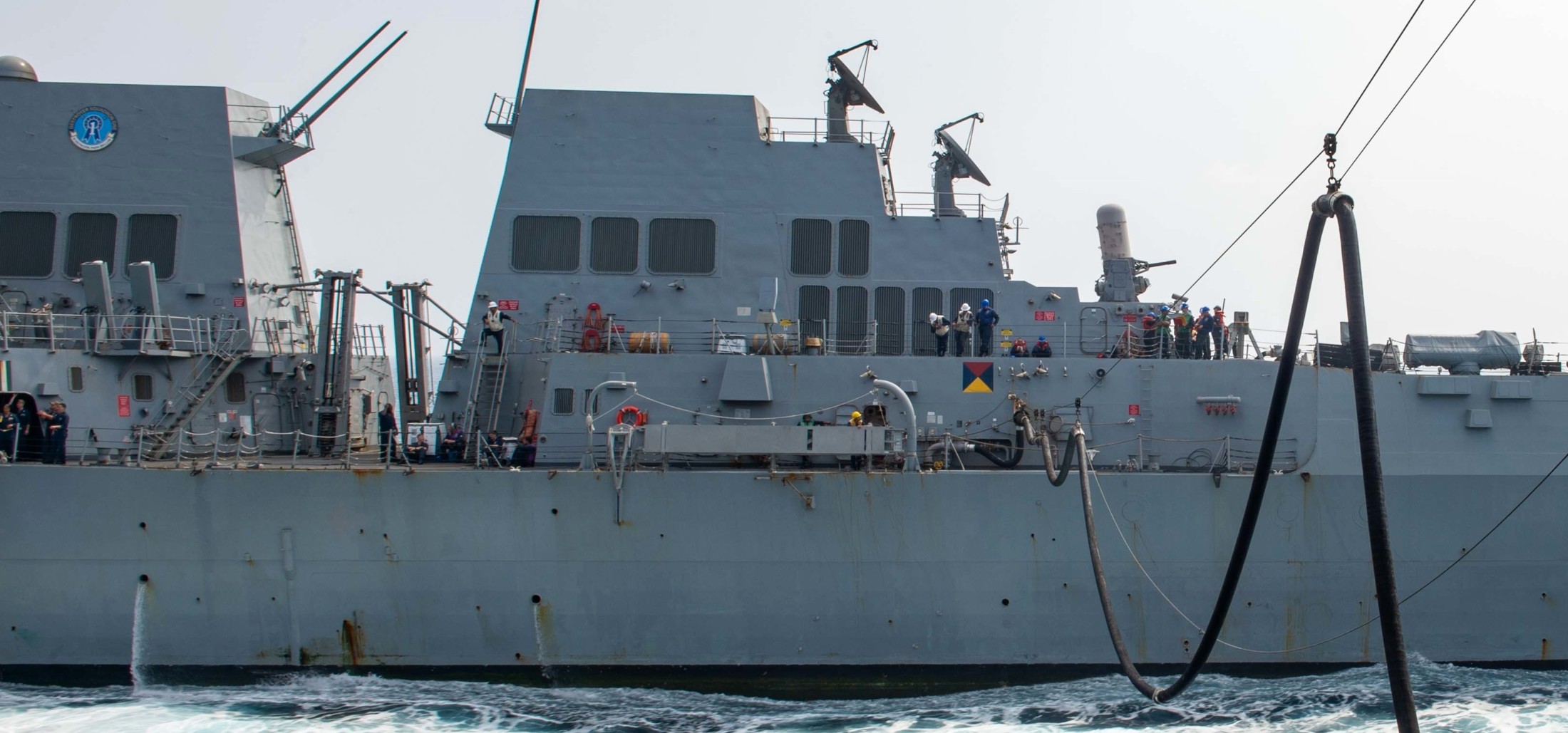 ddg-106 uss stockdale arleigh burke class guided missile destroyer aegis us navy replenishment ras 145