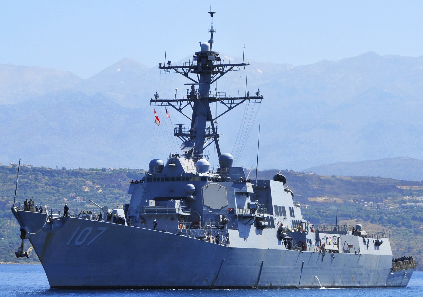 ddg-107 uss gravely arleigh burke class guided missile destroyer aegis us navy souda bay crete greece 10