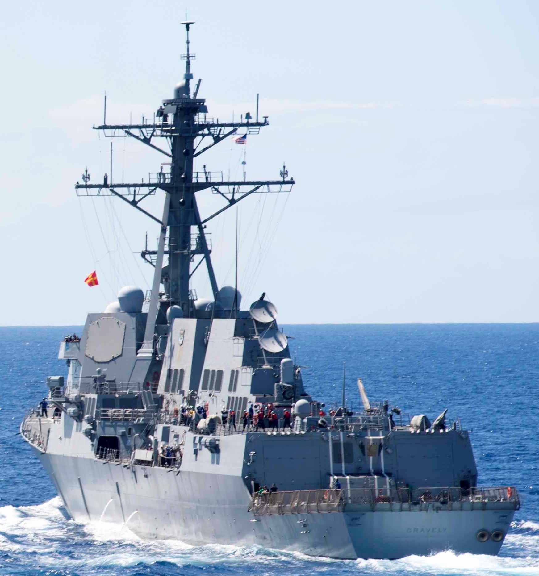 ddg-107 uss gravely arleigh burke class guided missile destroyer aegis us navy atlantic ocean 08p